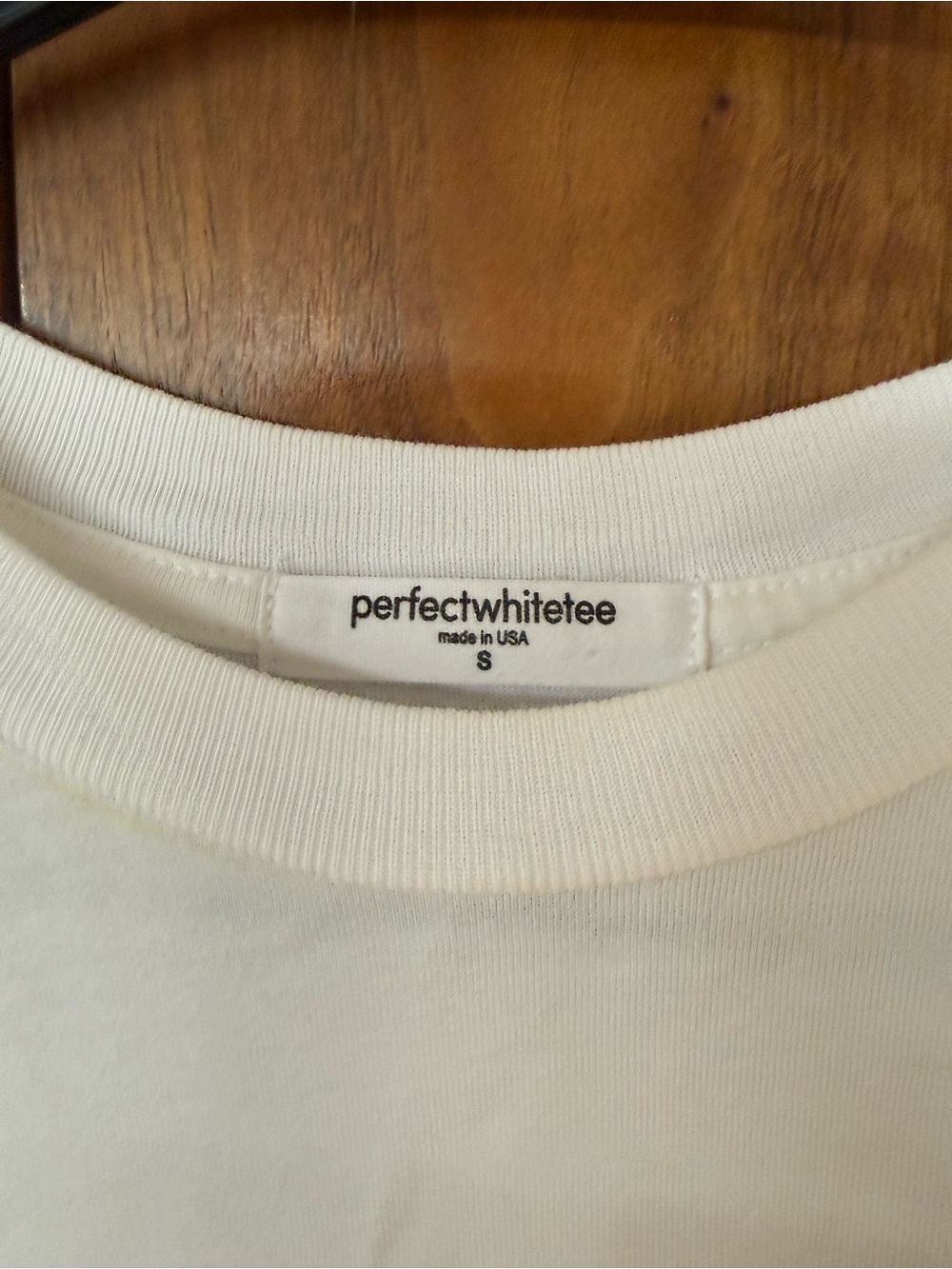 perfectwhitetee White Short Sleeve Crewneck Tee - Picture 2 of 2
